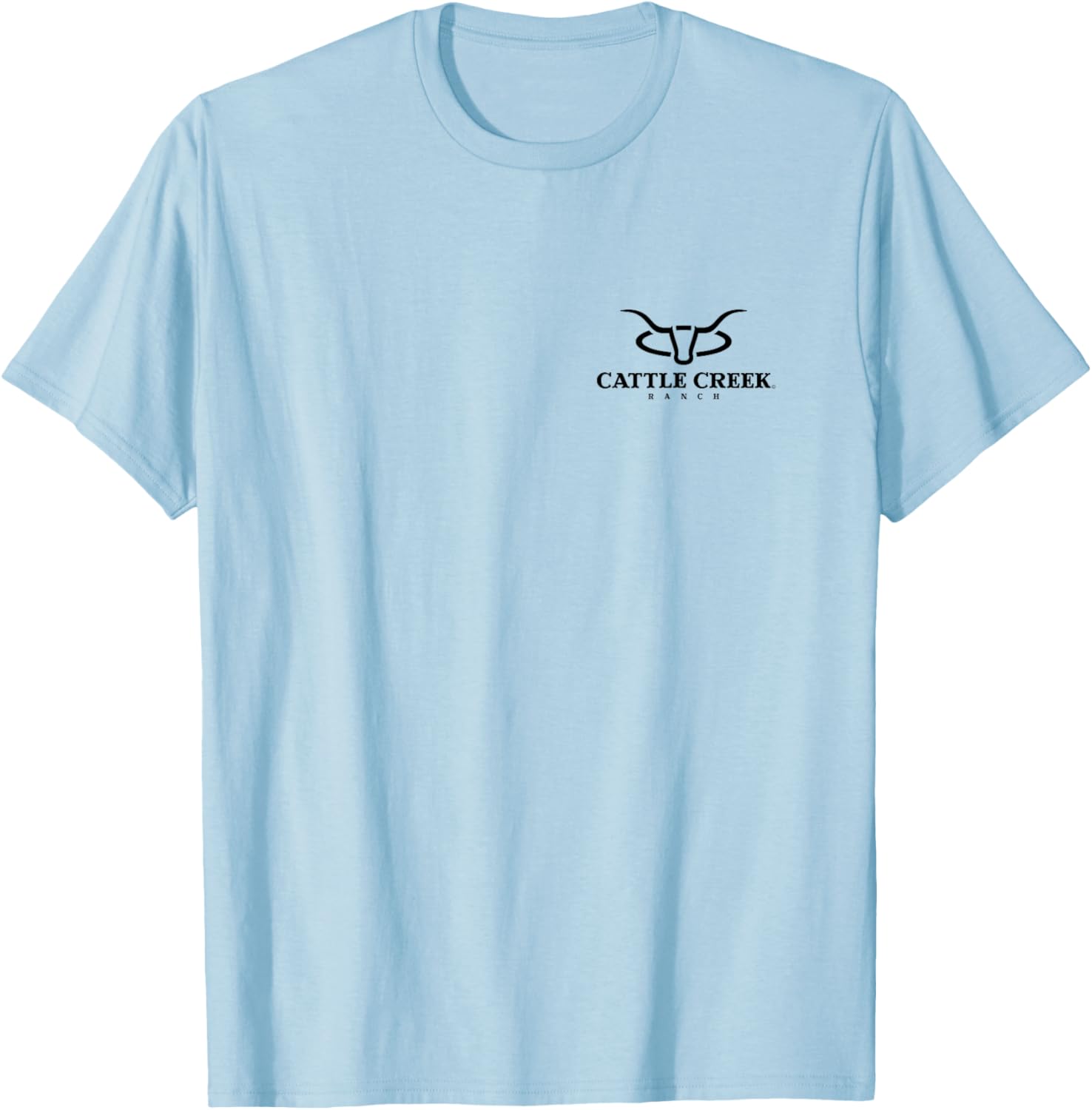 Cattle Creek Original Ranching Slate Grey - Black Logo T-Shirt - T-Shirt | Light Blue