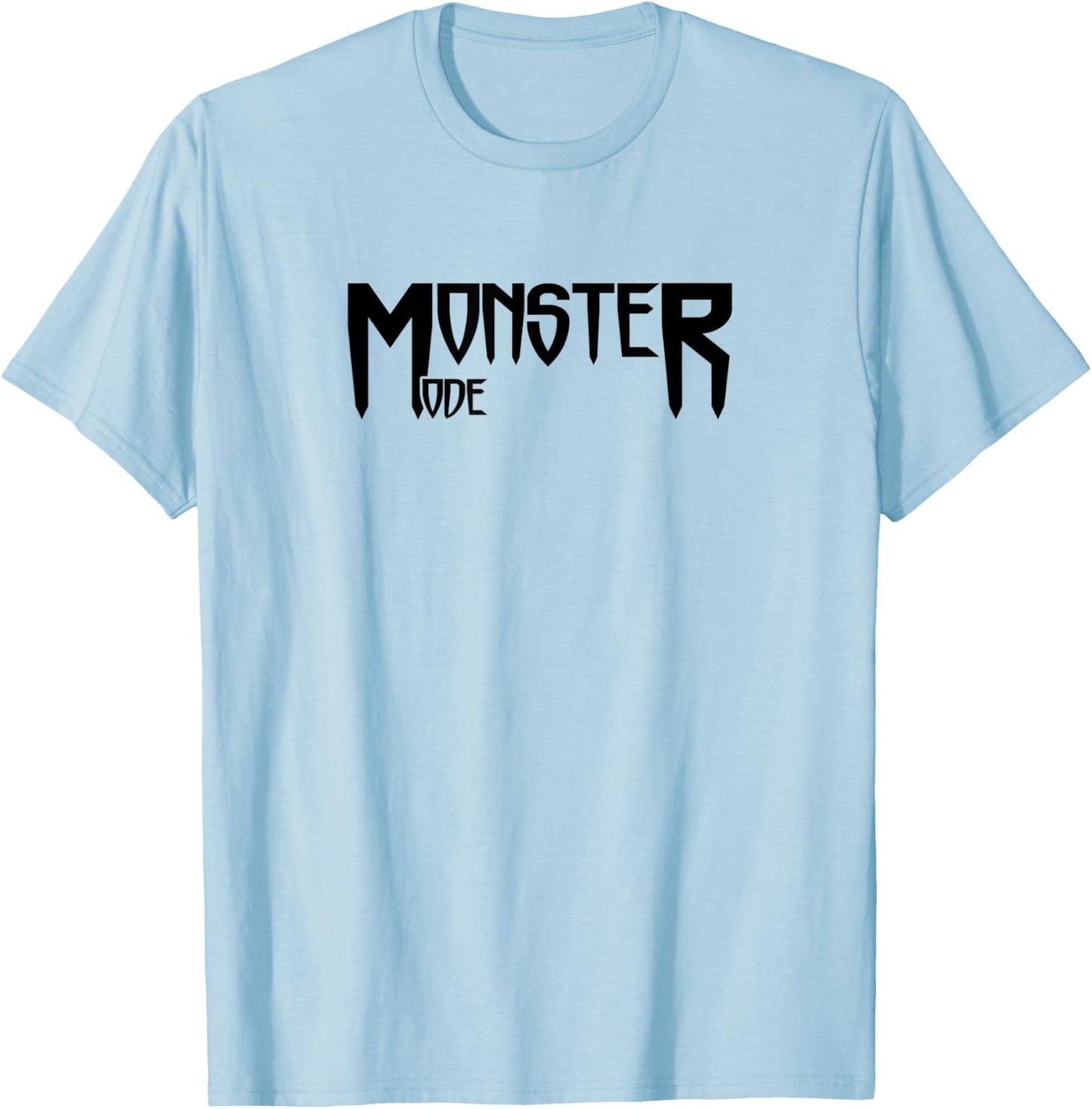 MONSTER MODE - Gym Fitness Workout Motivation Design E459 T-Shirt - T-Shirt | Light Blue