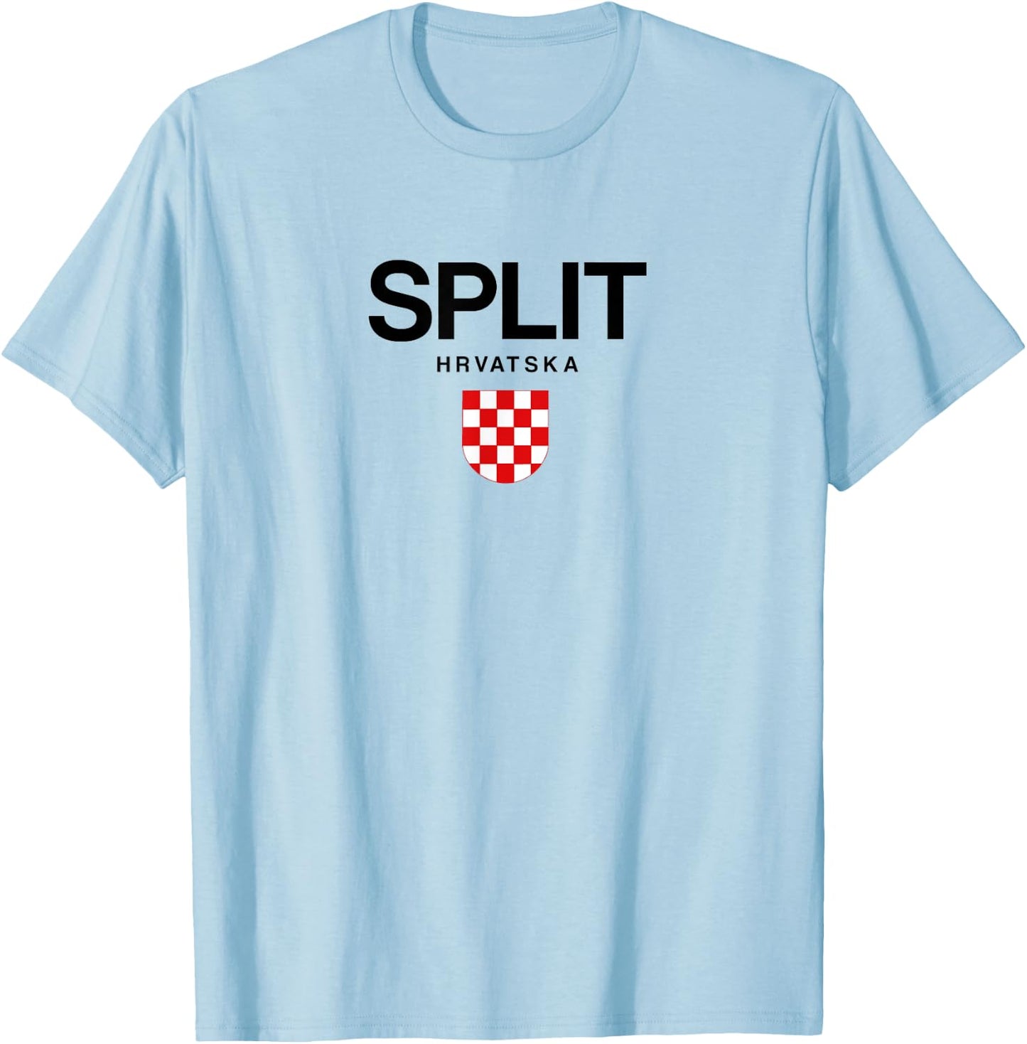 Split Croatian Pride Croatia T-Shirt - T-Shirt | Light Blue