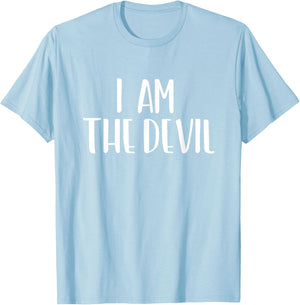 I Am The Devil Halloween I'm Simple Costume Lazy T-Shirt - T-Shirt | Light Blue