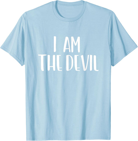 I Am The Devil Halloween I'm Simple Costume Lazy T-Shirt - T-Shirt | Light Blue