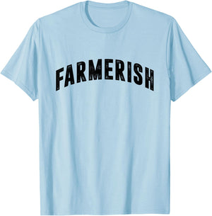 Distressed Farmerish Cute Farmwife Farmer Simple Graphic T-Shirt - T-Shirt | Light Blue