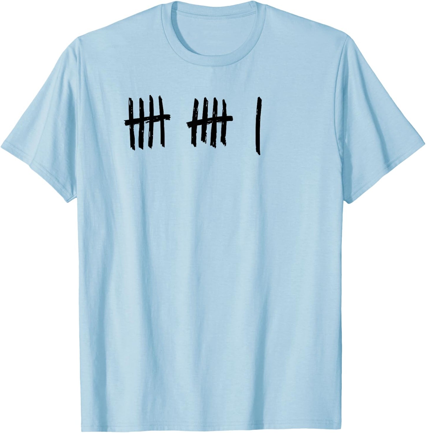 11th Birthday Outfit 11 Years Old Tally Marks Anniversary T-Shirt - T-Shirt | Light Blue