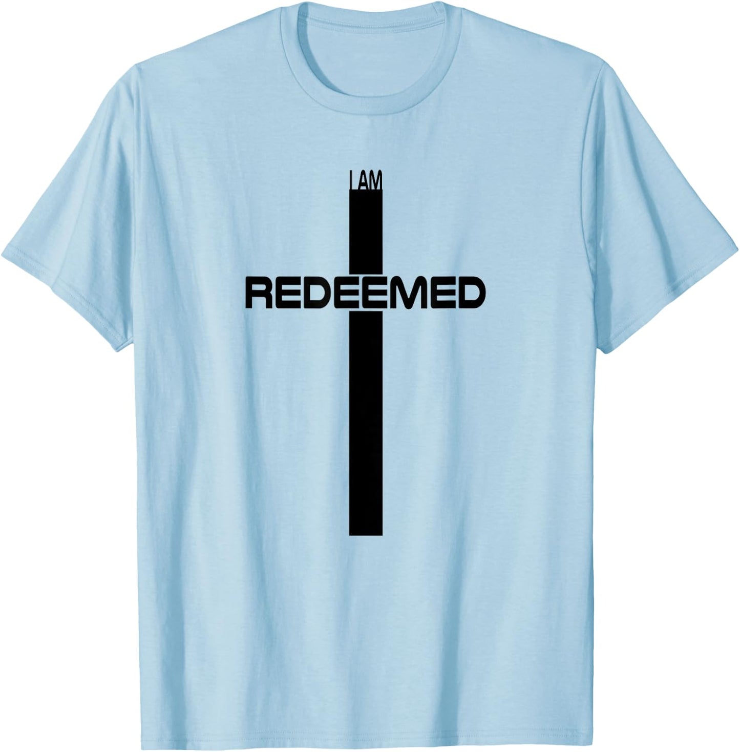 I Am Redeemed Modern Christianity Christian Design T-Shirt - T-Shirt | Light Blue