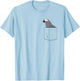 Timneh African Grey Parrot in Fake Pocket T-Shirt - T-Shirt | Light Blue