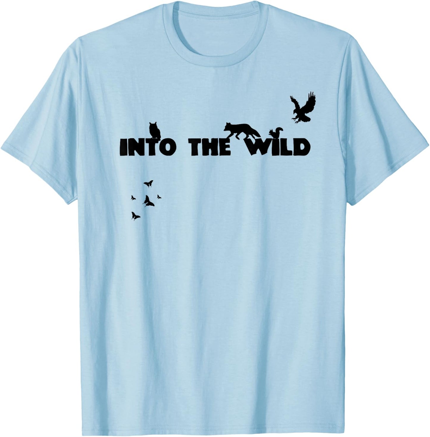INTO THE WILD Pure nature with wild animals T-Shirt - T-Shirt | Light Blue