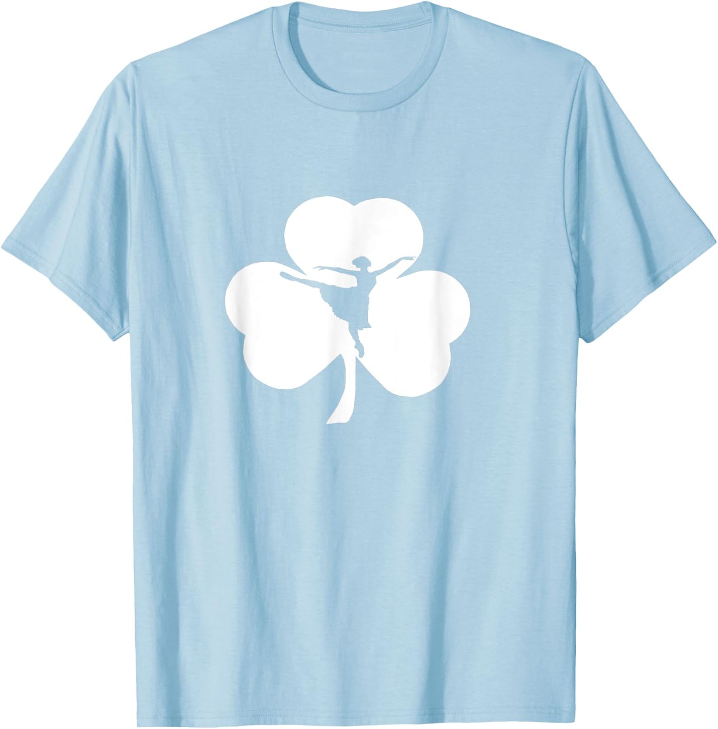 ballerina Irish Shamrock - Ballet St Patrick's Day T-Shirt - T-Shirt | Light Blue