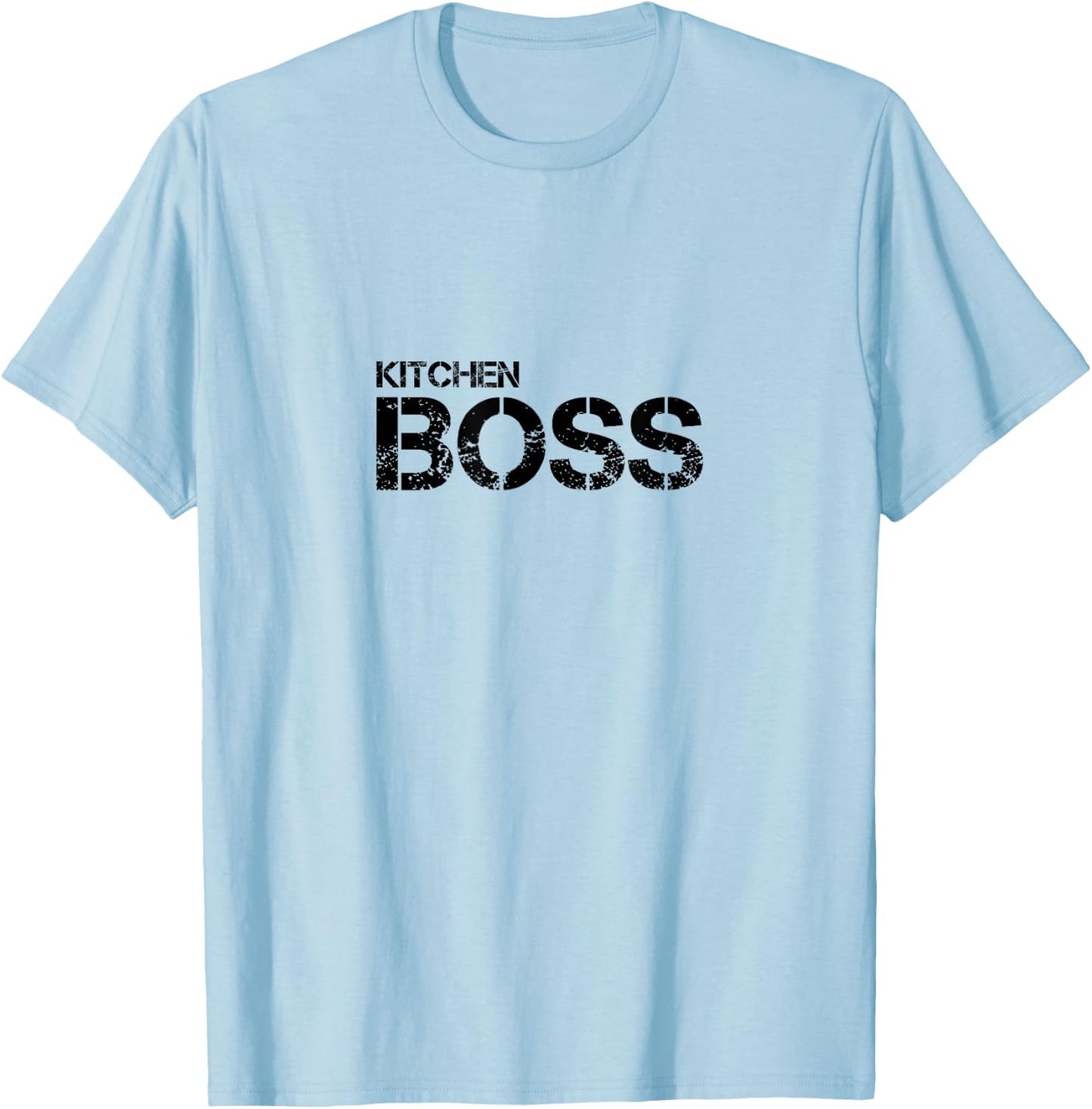 Kitchen Boss White Chef T-Shirt - T-Shirt | Light Blue