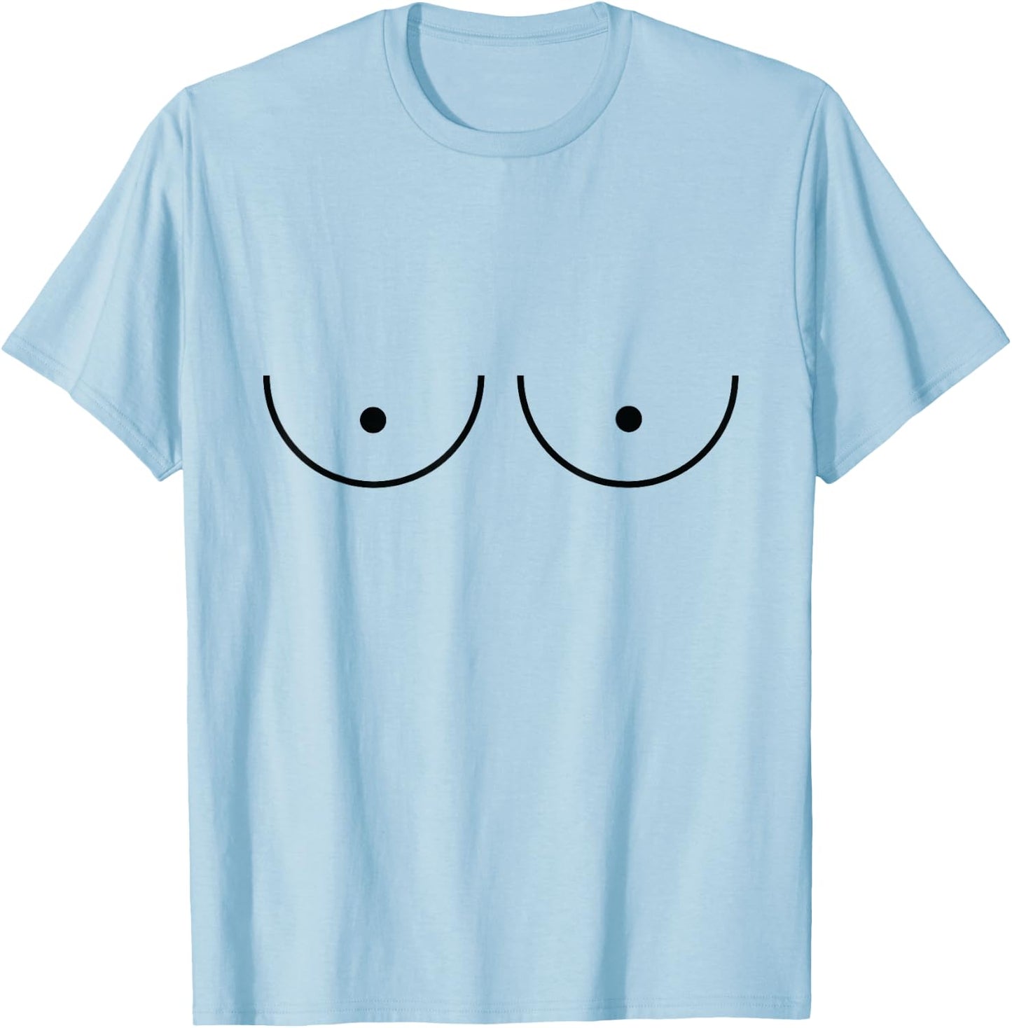 Cute Big Titty Graphic T-Shirt - T-Shirt | Light Blue