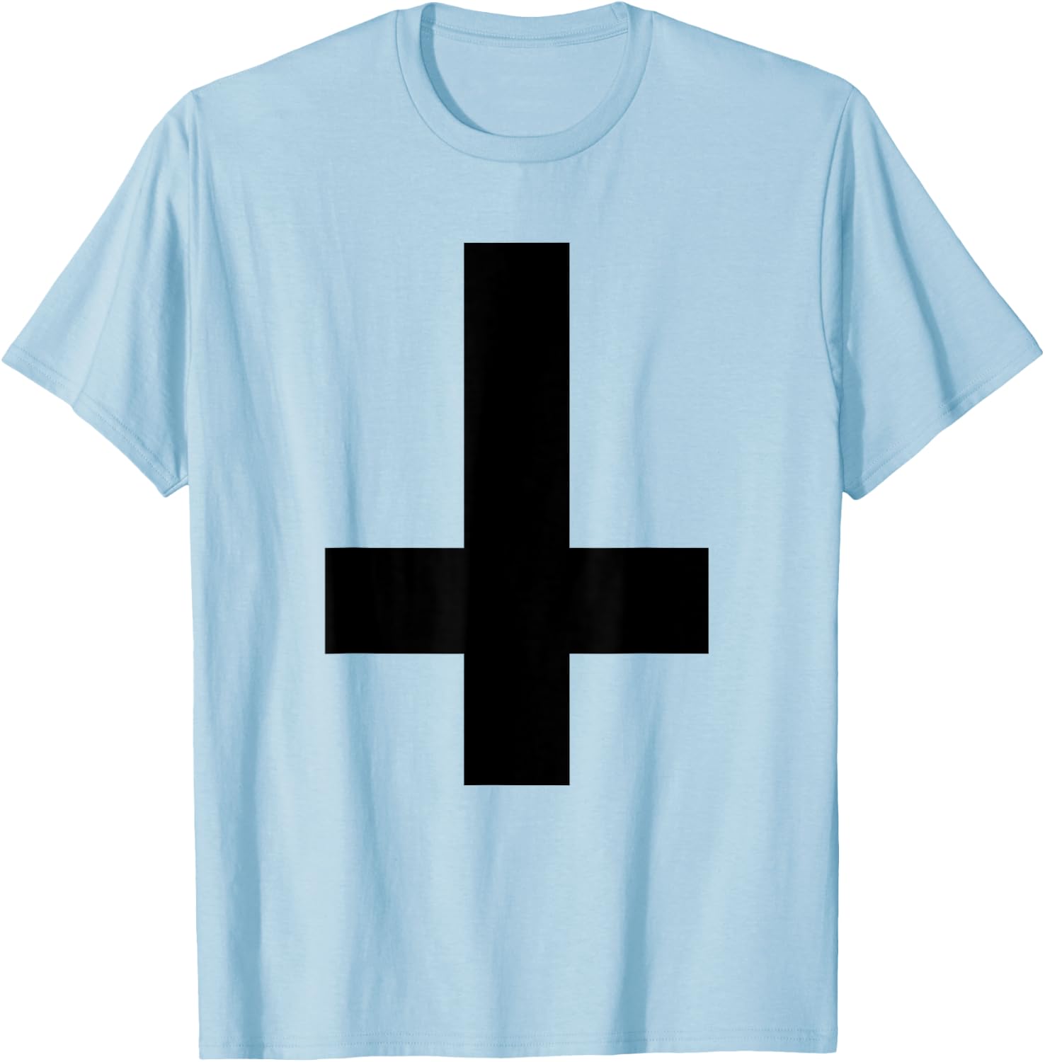 Inverted cross - Antichrist T-Shirt - T-Shirt | Light Blue