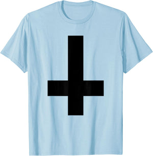 Inverted cross - Antichrist T-Shirt - T-Shirt | Light Blue