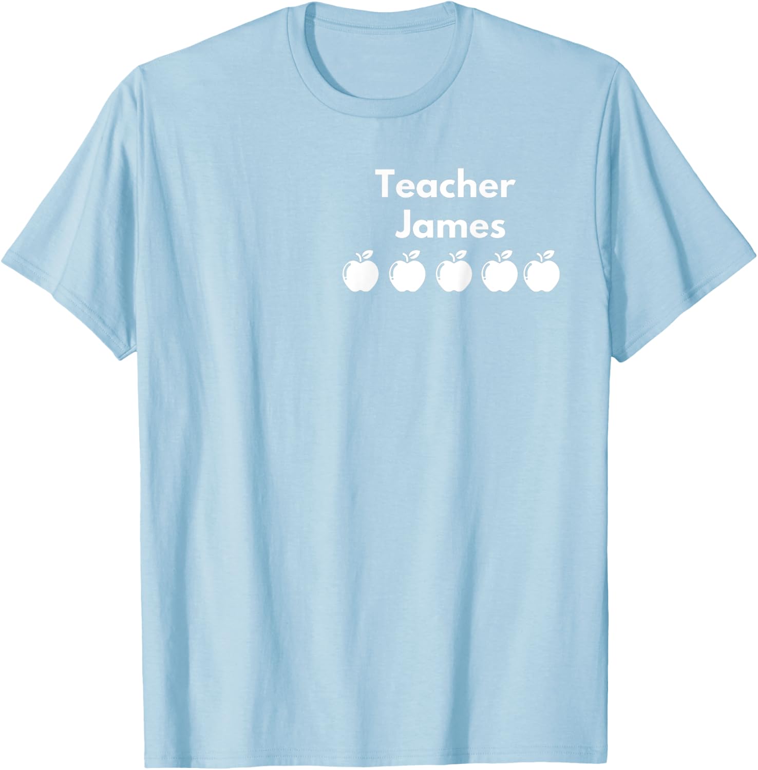 VIPKID | Teacher James| 5 Apple Review T-Shirt - T-Shirt | Light Blue