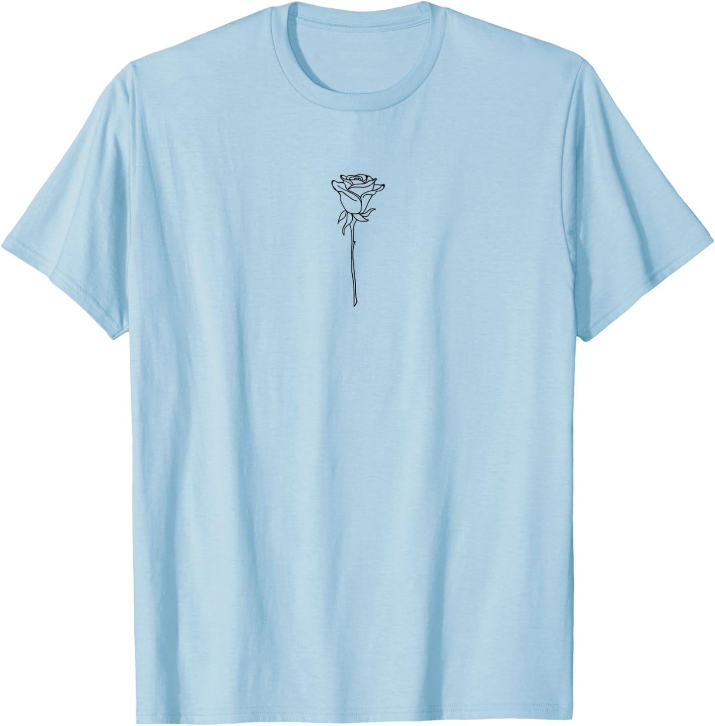 Aesthetic Rose Soft Grunge Punk Clothes Women Artsy Girl T-Shirt - T-Shirt | Light Blue