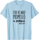 Hebrews 10:23 - Gift & Men, Christian T-Shirt - T-Shirt | Light Blue