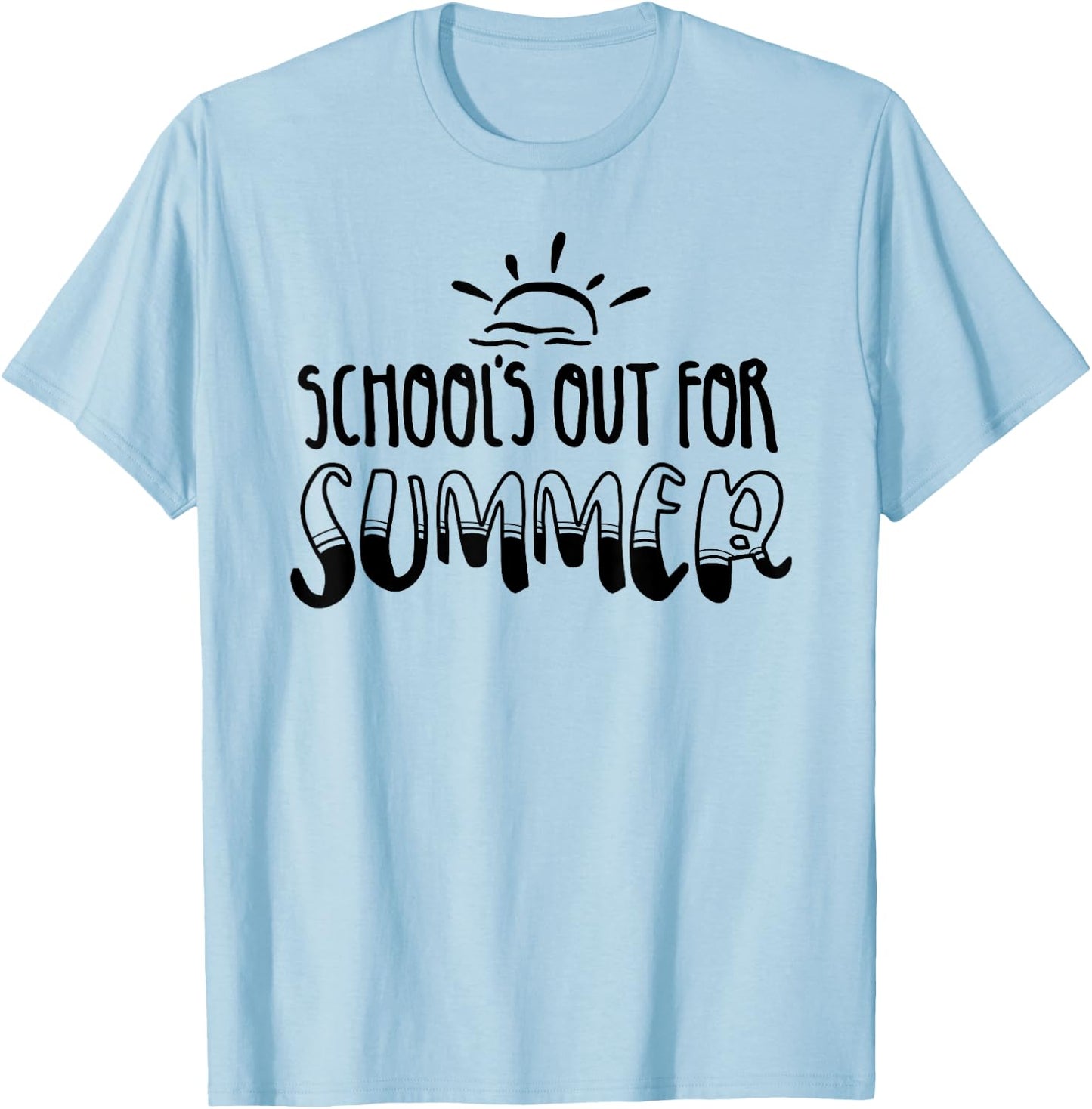 Retro Last Day Of School Schools Out For Summer Teacher Women Kids T-Shirt - T-Shirt | Light Blue