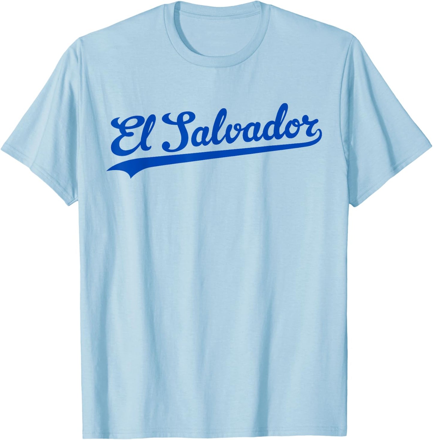 El Salvador Baseball Jersey Script Vintage Retro Style T-Shirt - T-Shirt | Light Blue