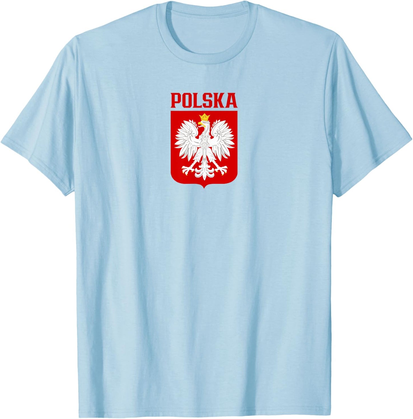 Polska, Polish White Eagle, Polskie Godlo, Polish Emblem T-Shirt - T-Shirt | Light Blue