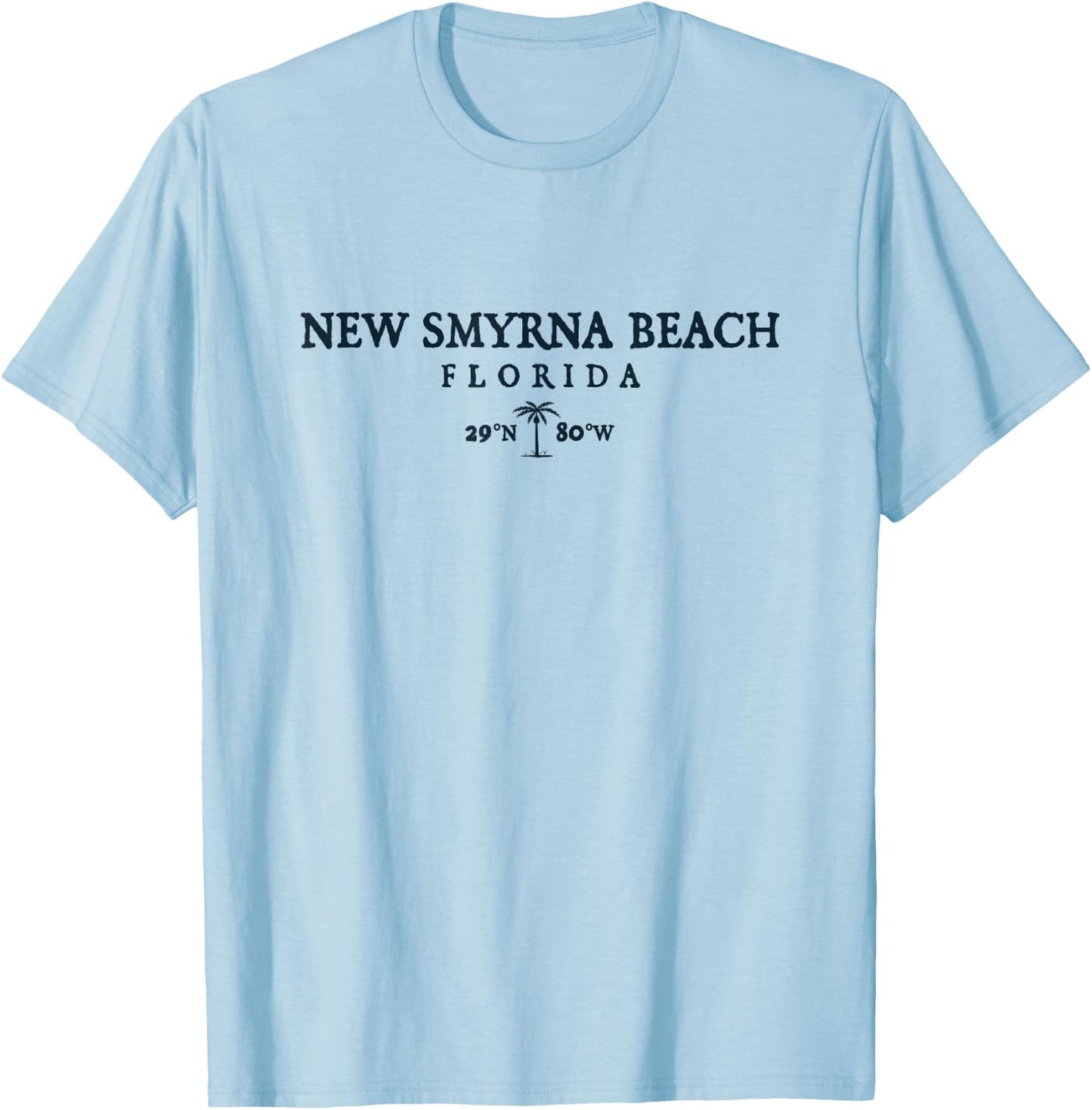New Smyrna Beach Florida Palm Tree Surf Beach Gift Women T-Shirt - T-Shirt | Light Blue