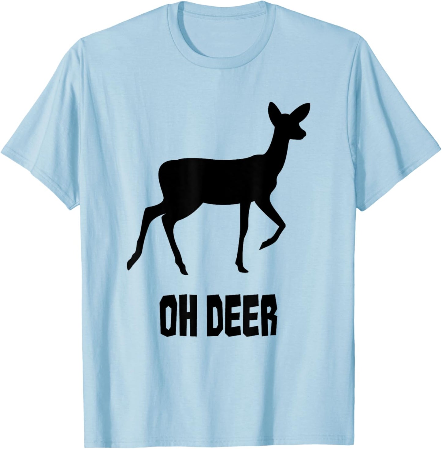 Oh Deer - Oh Dear Black/Black T-Shirt - T-Shirt | Light Blue
