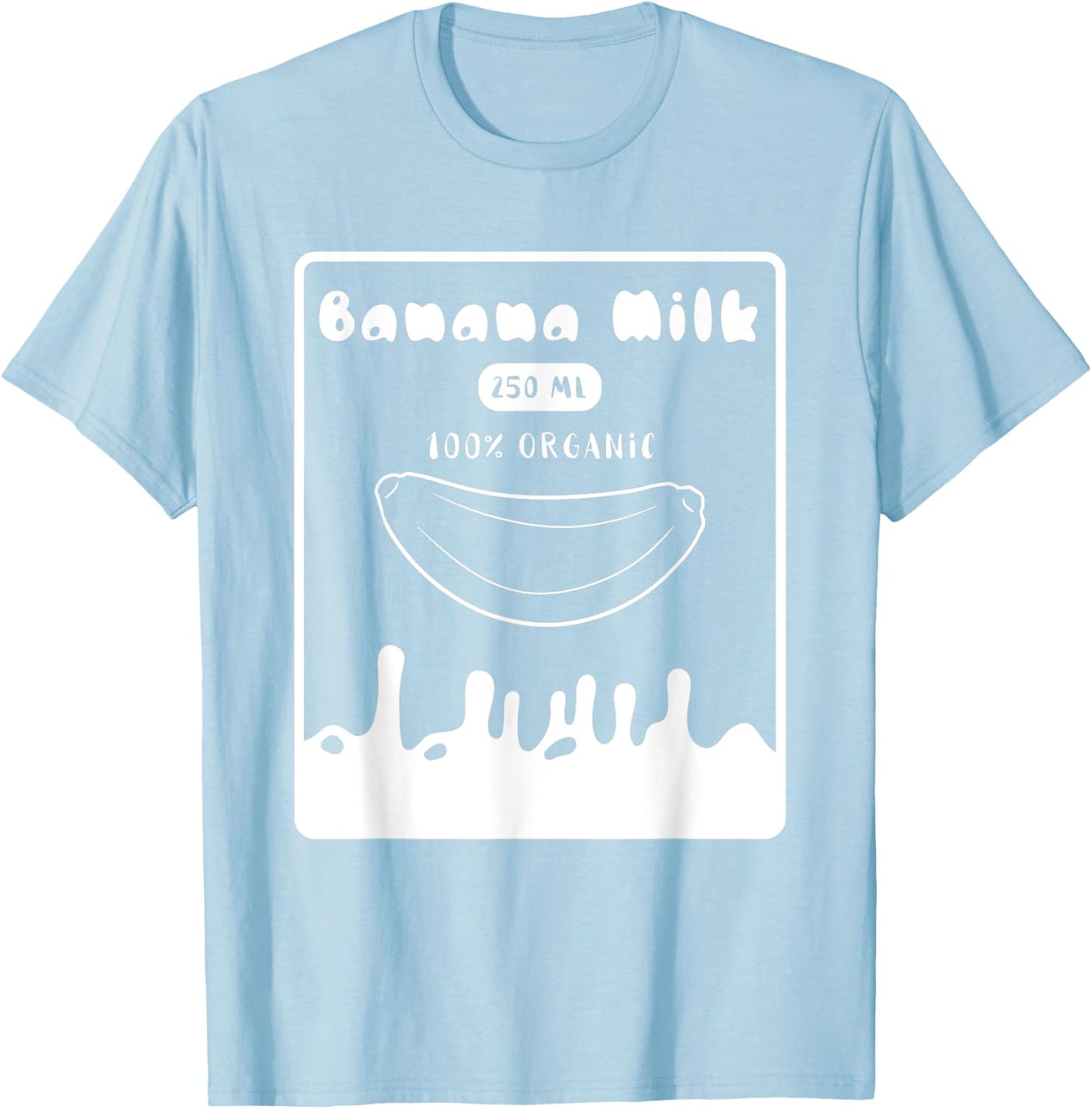 Kawaii Banana Milk Milky Vaporwave Japanese Banana Milkshake T-Shirt - T-Shirt | Light Blue