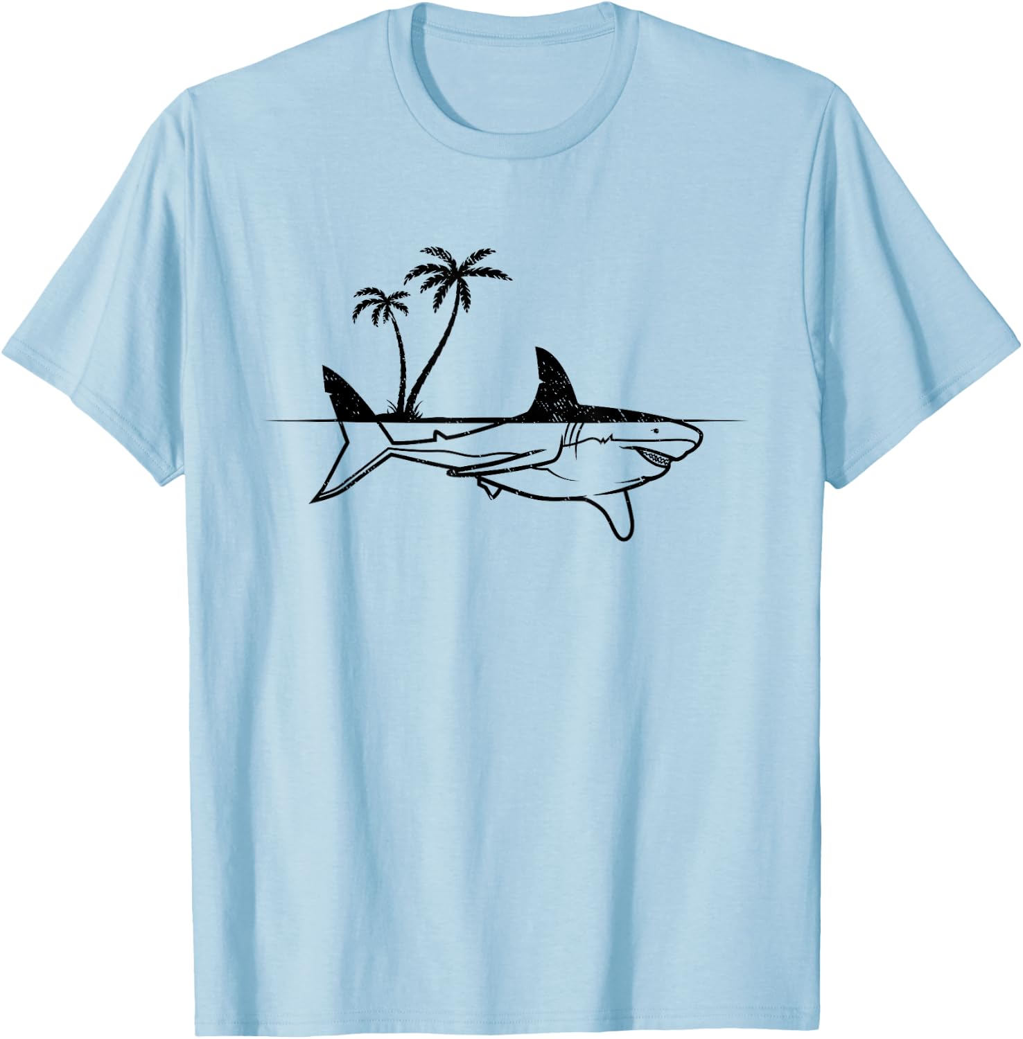 Shark Sharkfish Great White Shark T-Shirt - T-Shirt | Light Blue