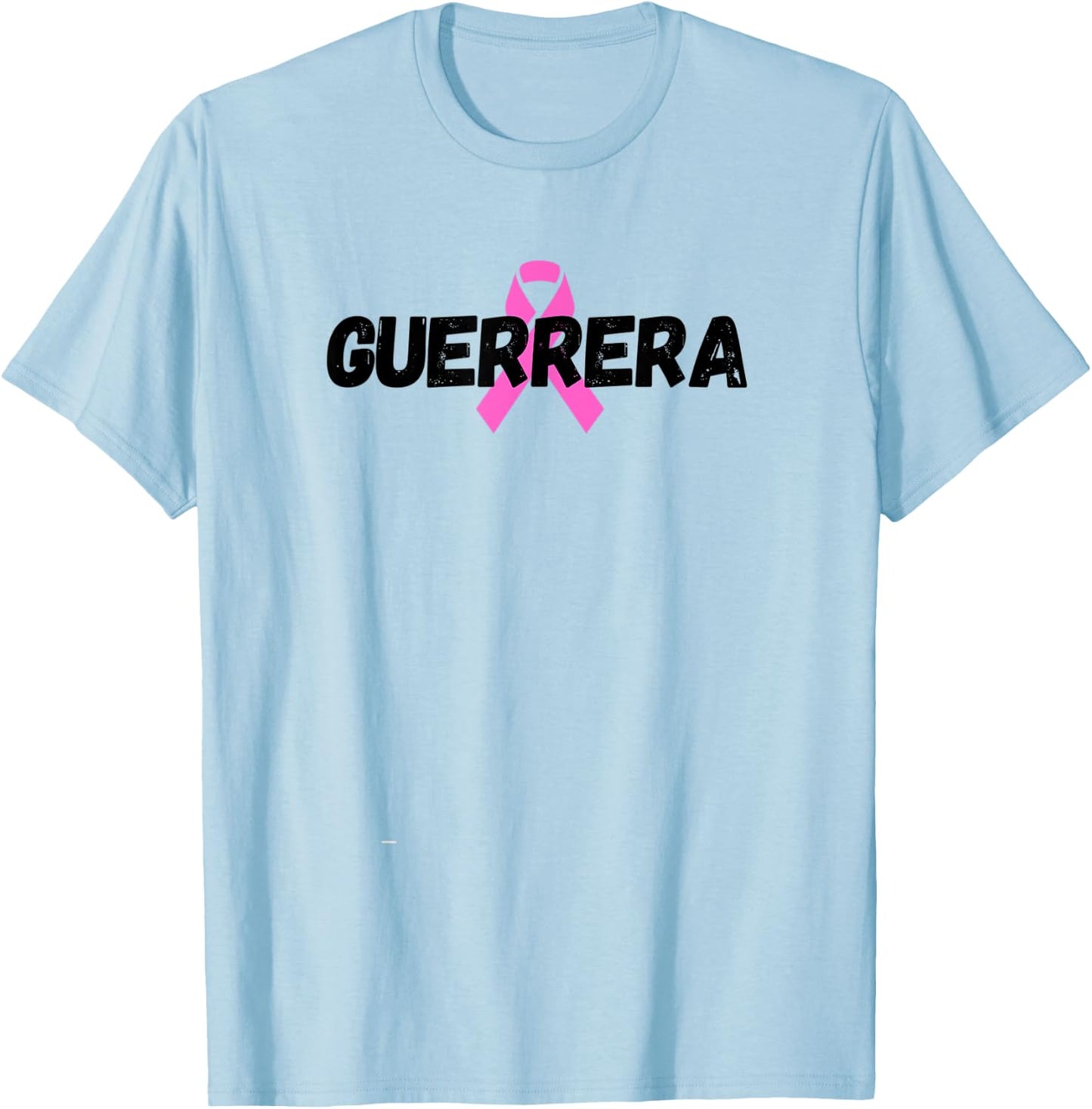 Breast Cancer Warrior Guerrera Pink Ribbon T-Shirt - T-Shirt | Light Blue