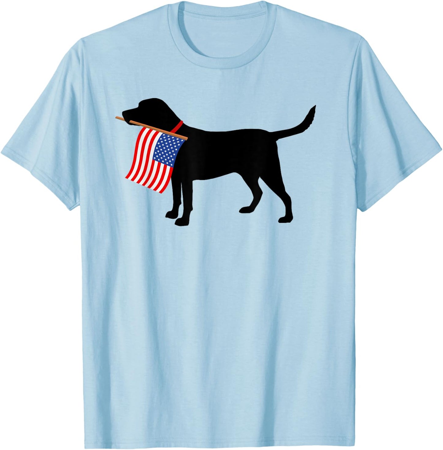 Labrador Retriever Patriotic Pooch USA Flag Dog Gift T-Shirt - T-Shirt | Light Blue