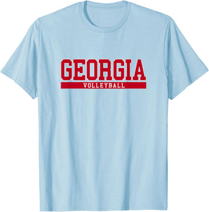 Georgia Volleyball T-Shirt - T-Shirt | Light Blue