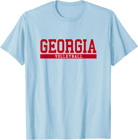 Georgia Volleyball T-Shirt - T-Shirt | Light Blue