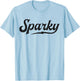 Sparky Electrician Funny Lineman Dad Retro Vintage Novelty T-Shirt - T-Shirt | Light Blue