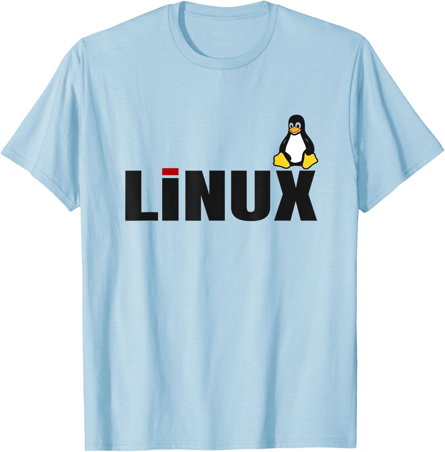 Linux Tux lover tagline and Penguin Logo Open Source Os T-Shirt - T-Shirt | Light Blue