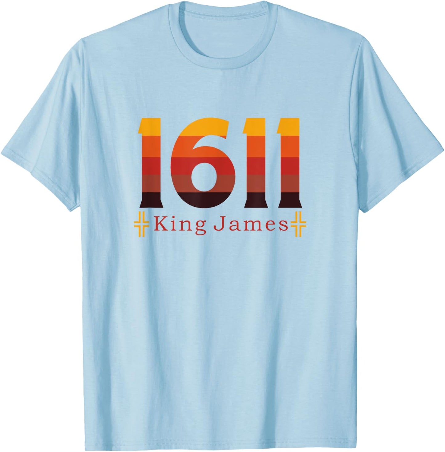 1611 King James Bible KJV Christian Design Men Women T-Shirt - T-Shirt | Light Blue