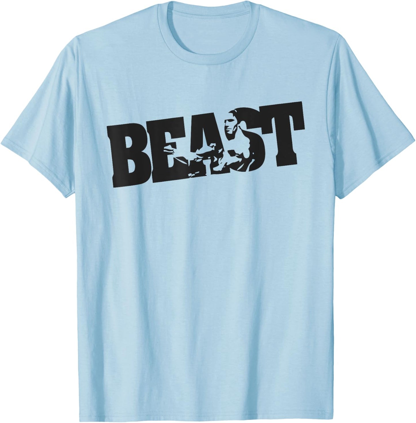 BEAST WORKOUT | cross train clothes for the gym T-Shirt - T-Shirt | Light Blue