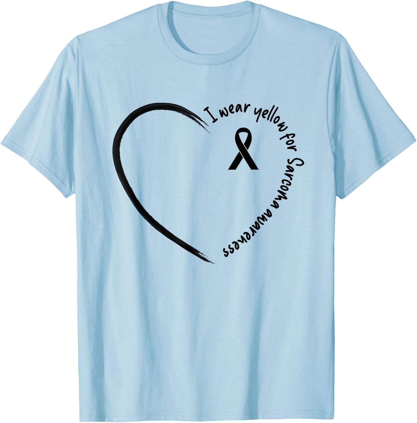 I Wear Yellow For Sarcoma Awareness Shirts T-Shirt - T-Shirt | Light Blue