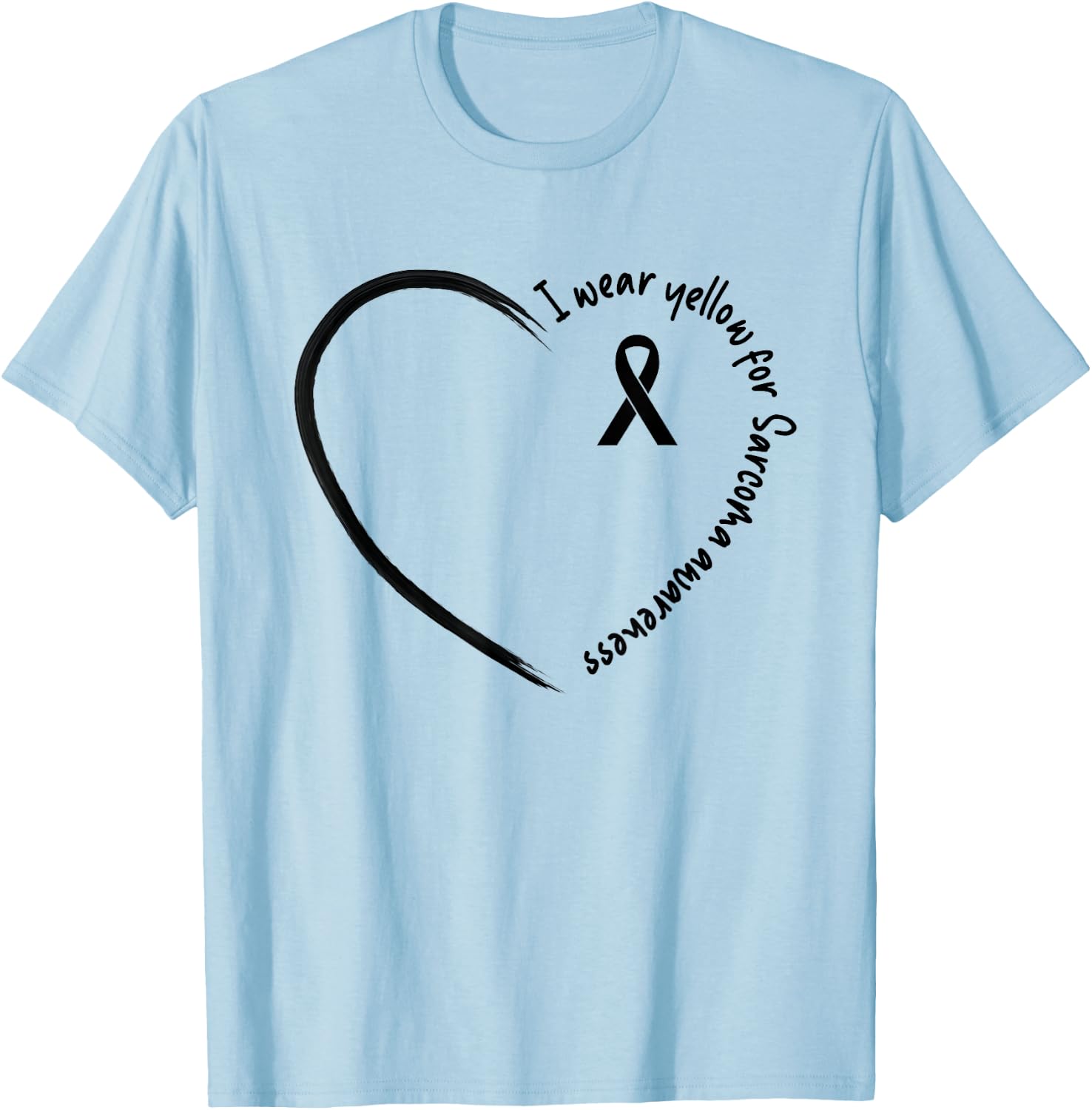 I Wear Yellow For Sarcoma Awareness Shirts T-Shirt - T-Shirt | Light Blue