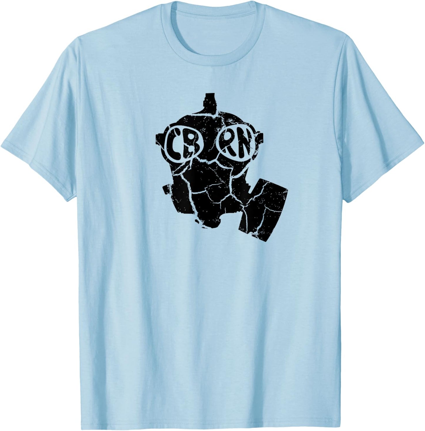 CBRN Gas Mask Army NBC MOPP Gear Military Survival Prepper T-Shirt - T-Shirt | Light Blue