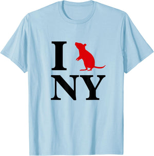 I Rat NY I Love Rats New York T-Shirt - T-Shirt | Light Blue