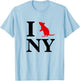 I Rat NY I Love Rats New York T-Shirt - T-Shirt | Light Blue