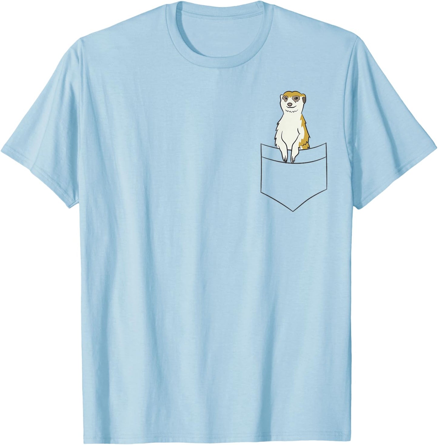 Funny Pocket Meerkat Funny Meerkat In A Pocket T-Shirt - T-Shirt | Light Blue