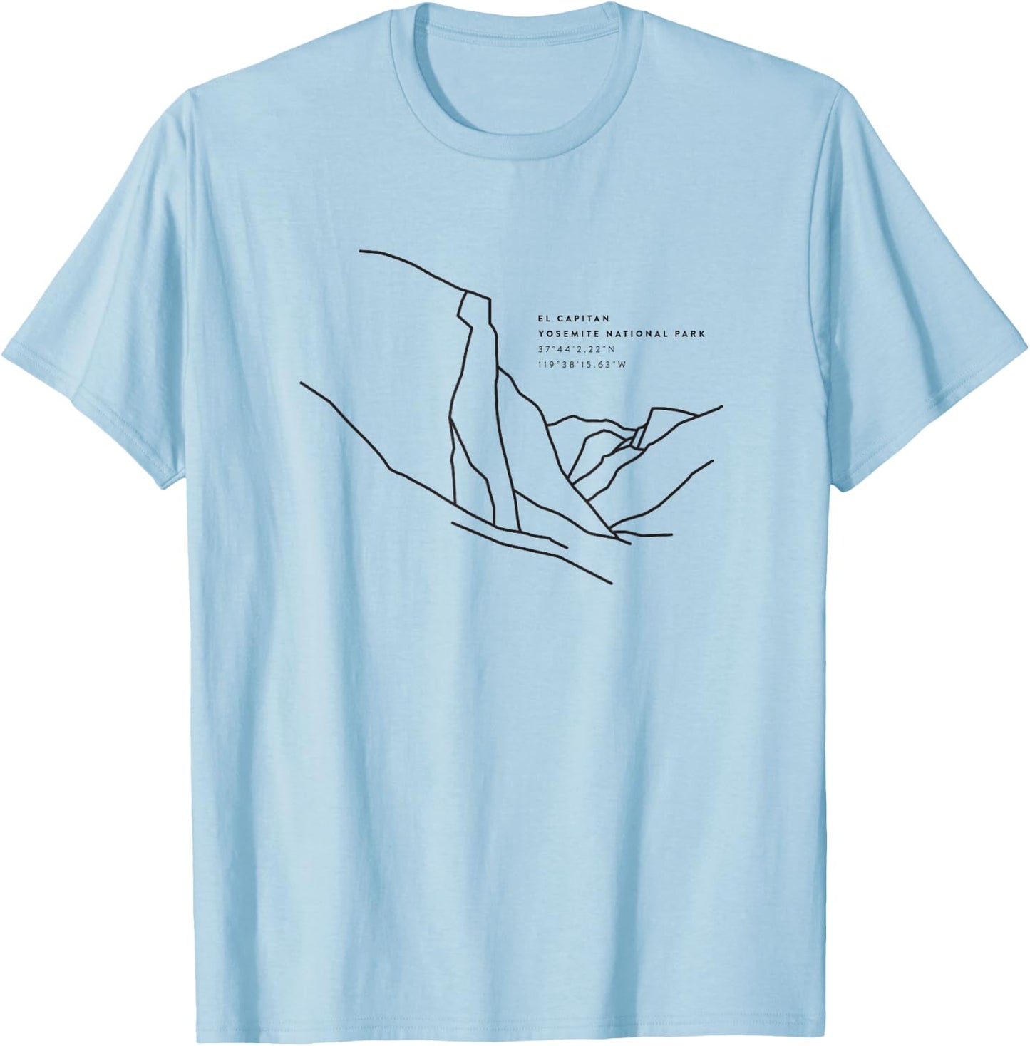 Places Around The World: El Capitan, Yosemite National Park T-Shirt - T-Shirt | Light Blue
