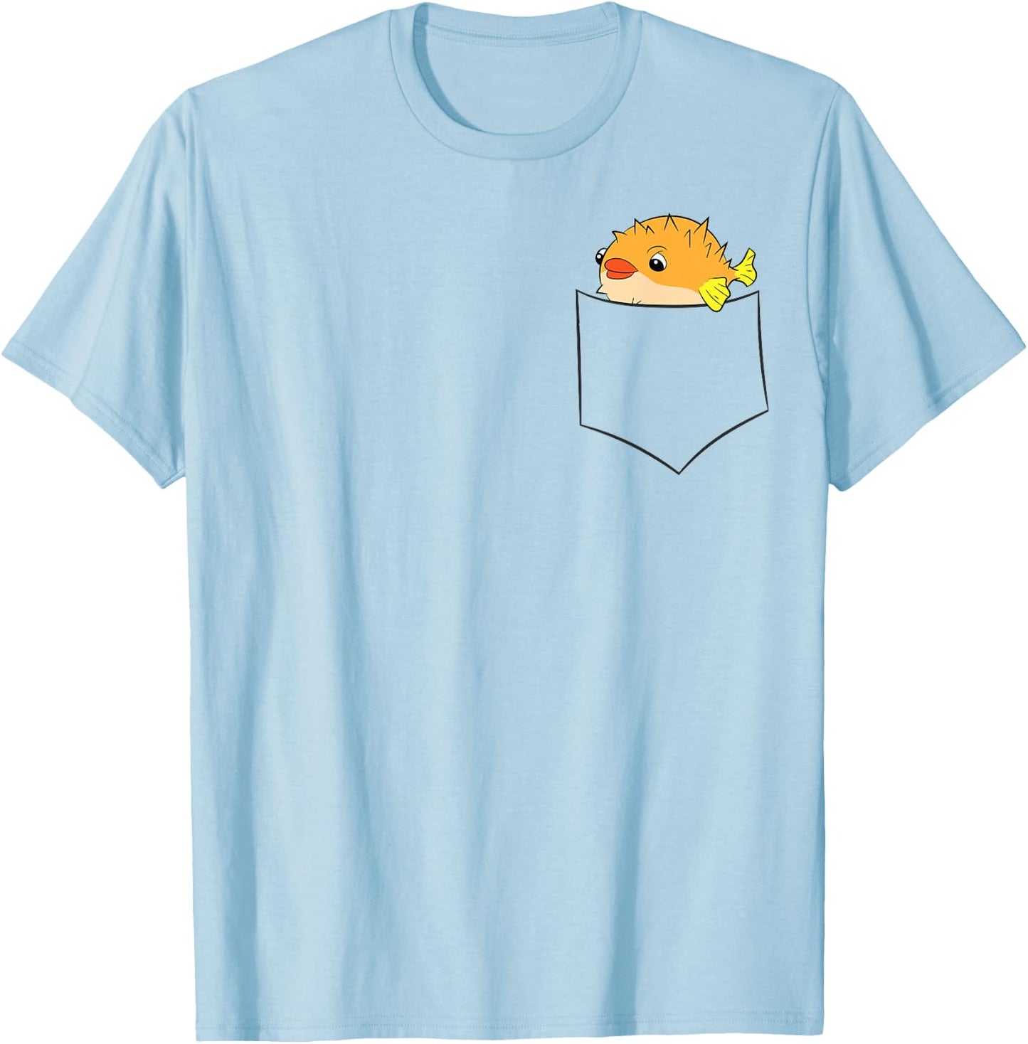 Pufferfish In The Pocket Love Pufferfish Pocket Pufferfish T-Shirt - T-Shirt | Light Blue