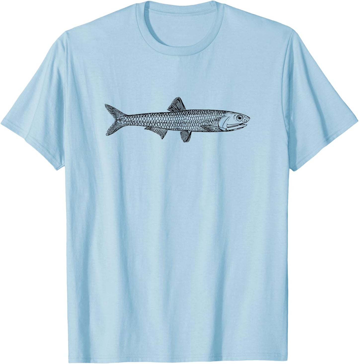 Anchovy Fish T-Shirt - T-Shirt | Light Blue