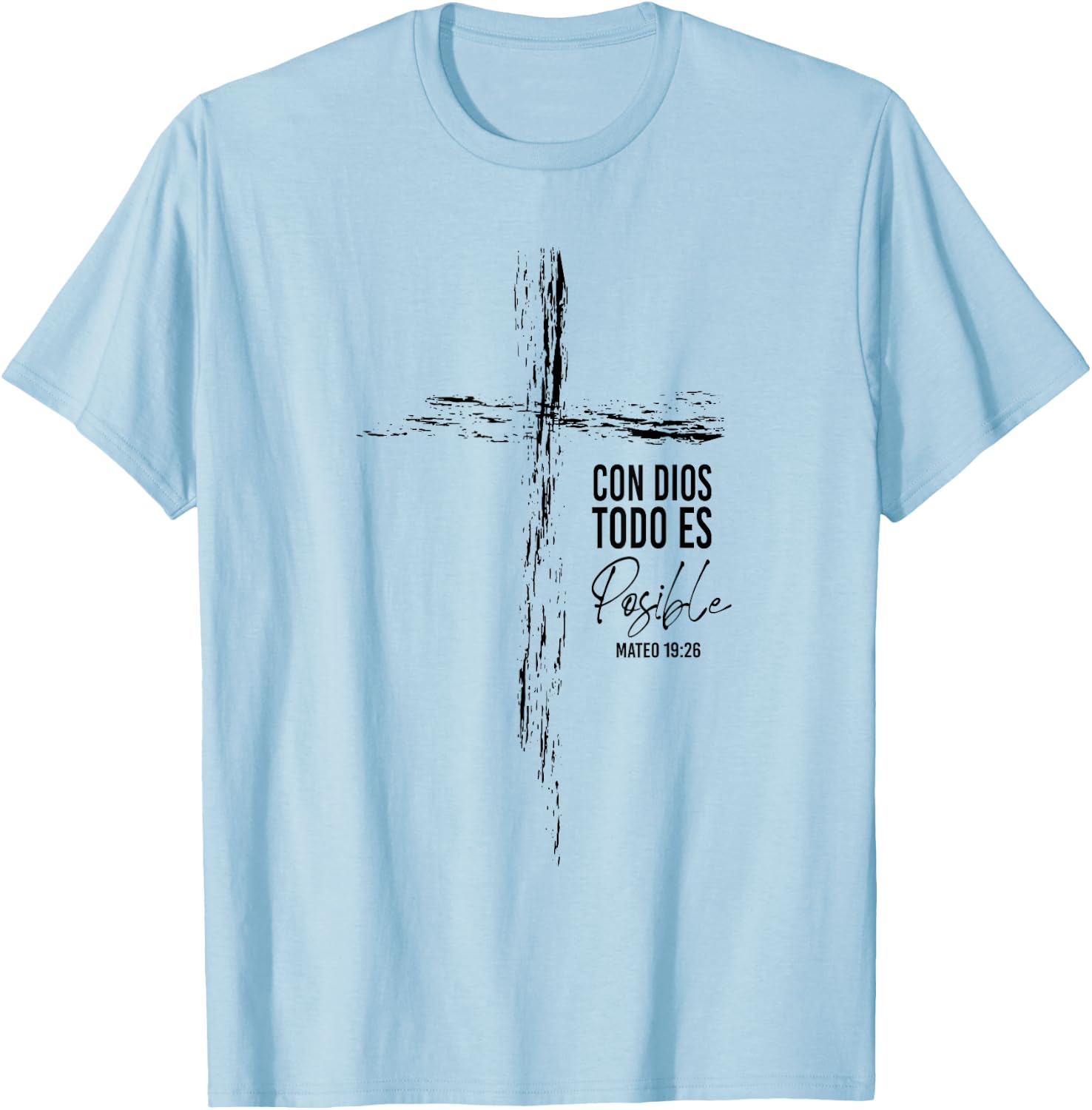 Regalos Cristianos Frases Hombre Él Español Textos Biblicos T-Shirt - T-Shirt | Light Blue