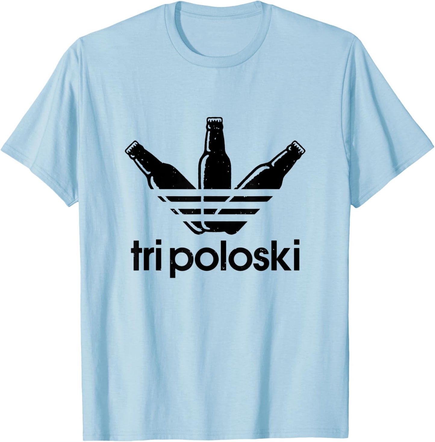 Tri Poloski - Men Women Athletic T-Shirt - T-Shirt | Light Blue