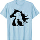 Cute Horse Dog Cat Lover Women Mom Dad Kids Toddler T-Shirt - T-Shirt | Light Blue