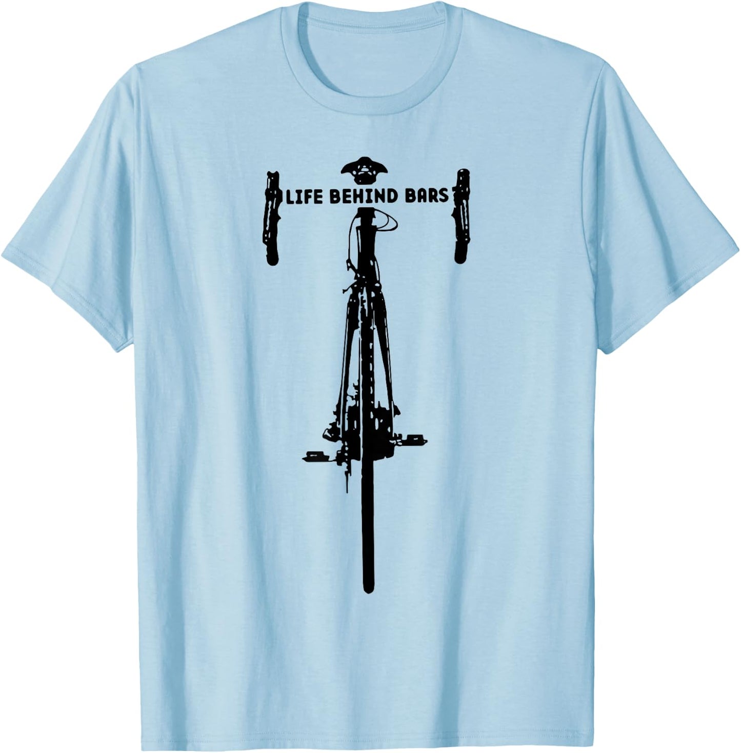 Life Behind Bars Motorcycle Biker T-Shirt - T-Shirt | Light Blue
