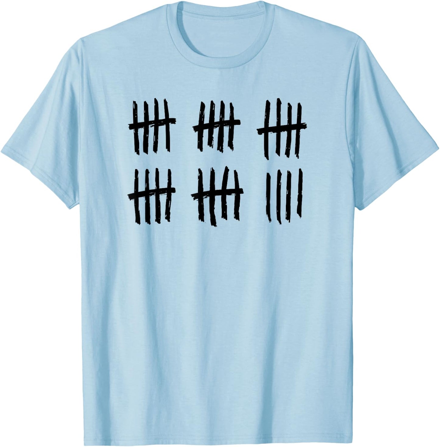 29th Birthday Outfit 29 Years Old Tally Marks Anniversary T-Shirt - T-Shirt | Light Blue