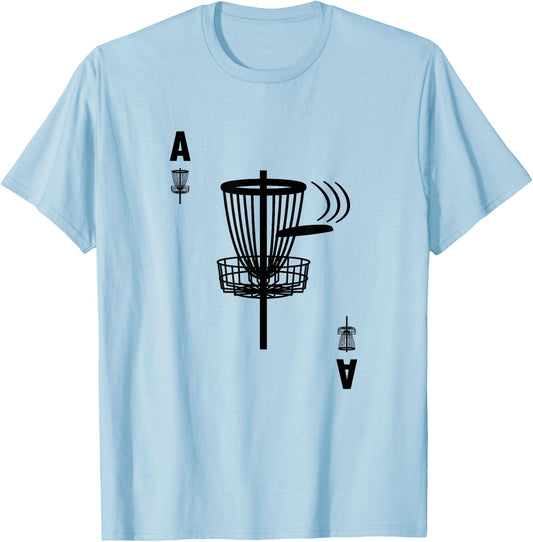 Frisbee Golf Hole In One Ace Card Funny Disc Golf T-Shirt - T-Shirt | Light Blue
