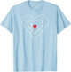 Heart Two Sizes Too Small Funny Christmas Xmas T-Shirt - T-Shirt | Light Blue