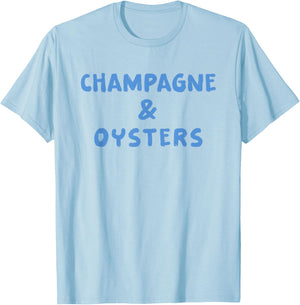 Champagne & Oysters X Delicious Champion & Outside T-Shirt - T-Shirt | Light Blue